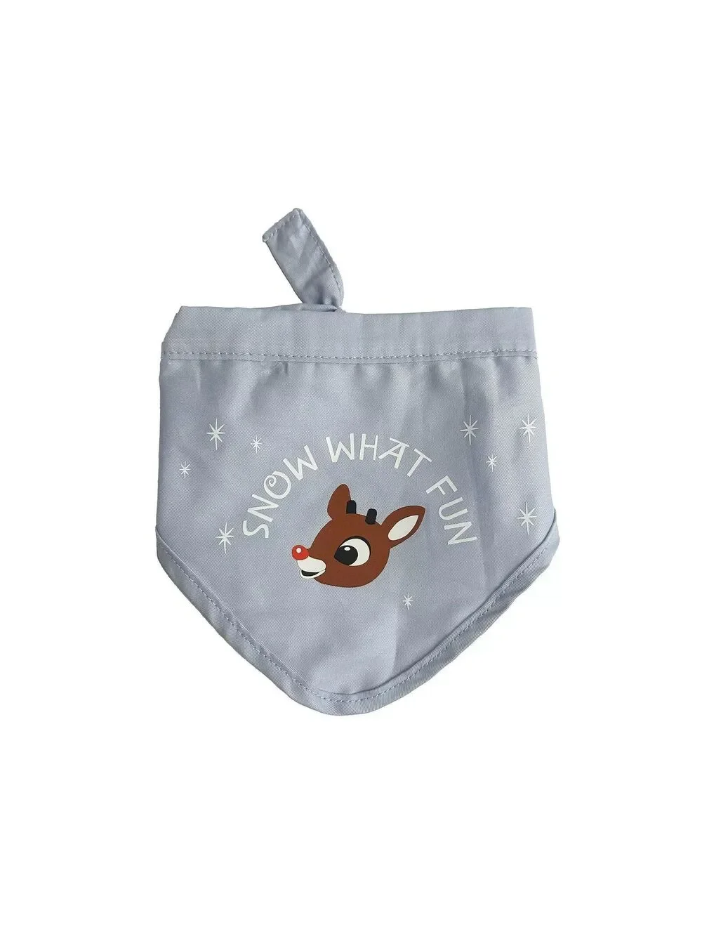 Rudolph Snow What Fun Pet Bandana, Size: Large/XL, Blue